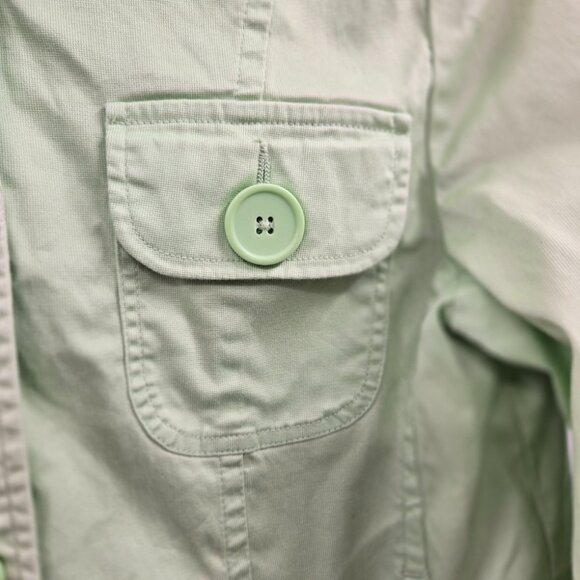 Metrostyle Green Big Buttons Long-Sleeved Jacket Size 12 - Picture 3 of 8